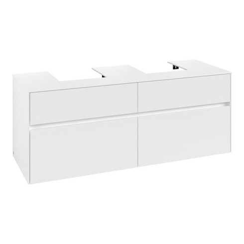 V&B Waschtischunterschrank Collaro 140x54,8x50cm, f 2 WT, white matt