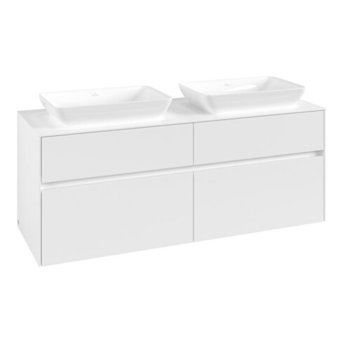V&B Waschtischunterschrank Collaro 140x54,8x50cm, f 2 WT, white matt