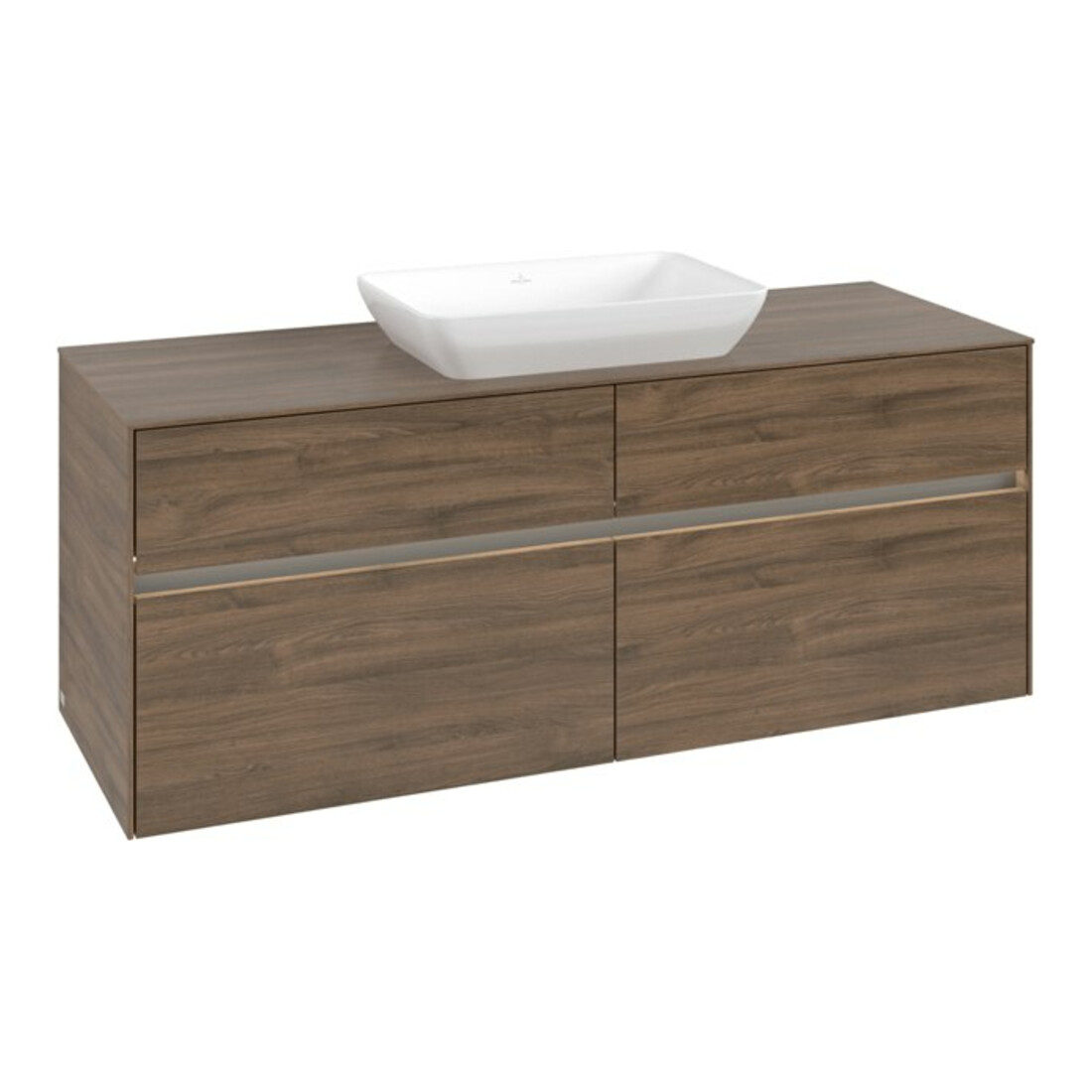 V&B Waschtischunterschrank Collaro 140x54,8x50cm, f WT mi, LED 10W, Ar Oa