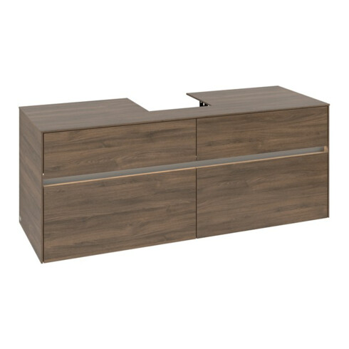 V&B Waschtischunterschrank Collaro 140x54,8x50cm, f WT mi, LED 10W, Ar Oa