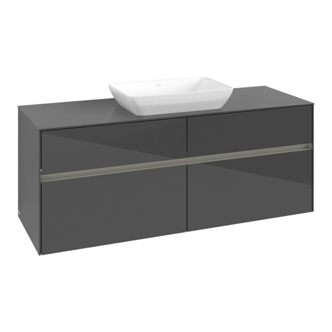 V&B Waschtischunterschrank Collaro 140x54,8x50cm, f WT mi, LED 10W, glo Gr