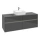 V&B Waschtischunterschrank Collaro 140x54,8x50cm, f WT mi, LED 10W, glo Gr-1