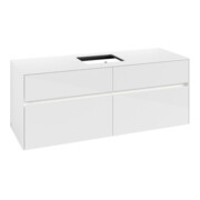 V&B Waschtischunterschrank Collaro 140x54,8x50cm, f WT mi, LED 10W, glo wh.