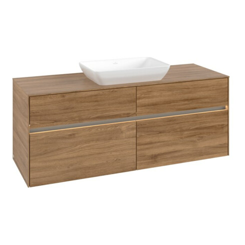 V&B Waschtischunterschrank Collaro 140x54,8x50cm, f WT mi, LED 10W, Kan Oa