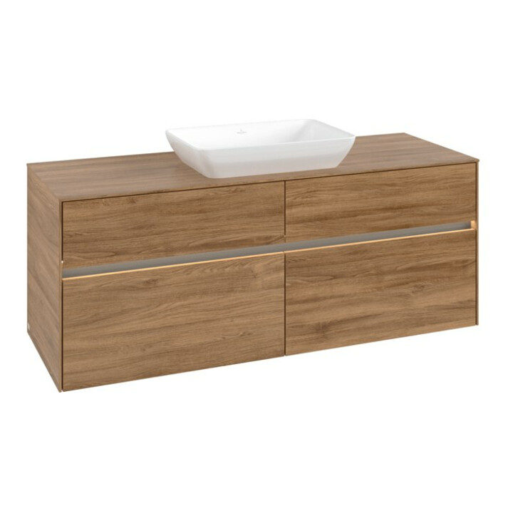 V&B Waschtischunterschrank Collaro 140x54,8x50cm, f WT mi, LED 10W, Kan Oa