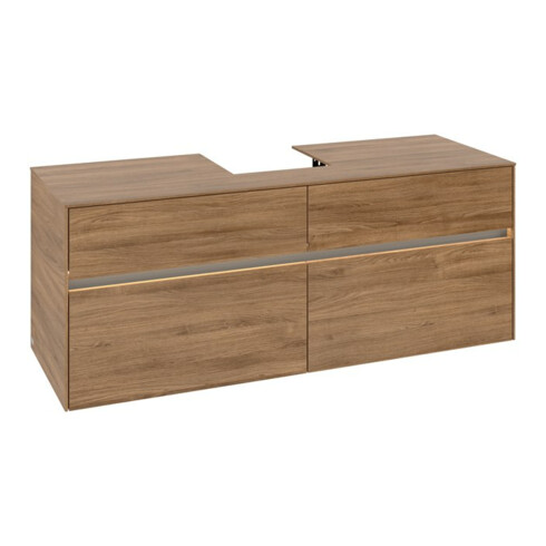 V&B Waschtischunterschrank Collaro 140x54,8x50cm, f WT mi, LED 10W, Kan Oa
