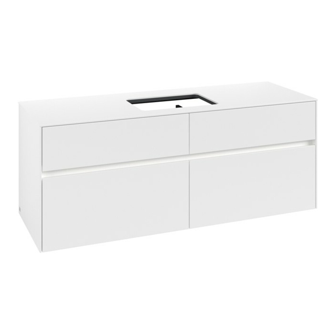 V&B Waschtischunterschrank Collaro 140x54,8x50cm, f WT mi, LED 10W, wh. ma
