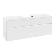 V&B Waschtischunterschrank Collaro 140x54,8x50cm, f WT mi, LED 10W, wh. ma