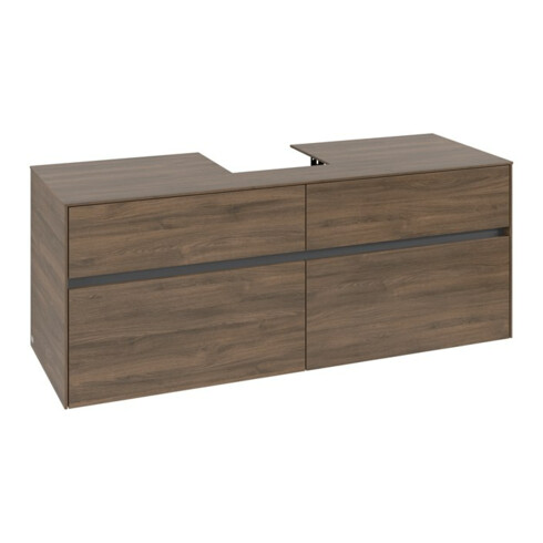 V&B Waschtischunterschrank Collaro 140x54,8x50cm, f WT mittig, arizona oak