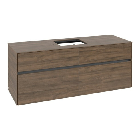 V&B Waschtischunterschrank Collaro 140x54,8x50cm, f WT mittig, arizona oak