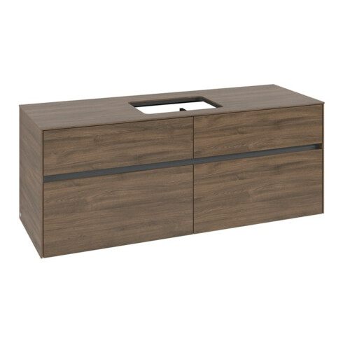 V&B Waschtischunterschrank Collaro 140x54,8x50cm, f WT mittig, arizona oak