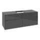 V&B Waschtischunterschrank Collaro 140x54,8x50cm, f WT mittig, glossy grey-3