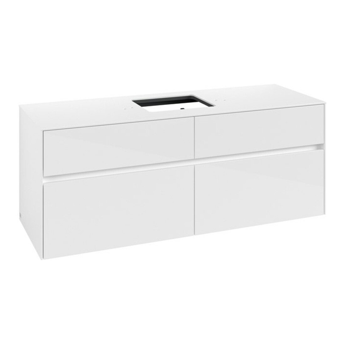 V&B Waschtischunterschrank Collaro 140x54,8x50cm, f WT mittig, glossy white