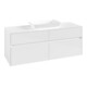 V&B Waschtischunterschrank Collaro 140x54,8x50cm, f WT mittig, glossy white-3
