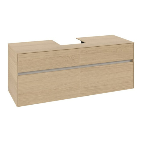 V&B Waschtischunterschrank Collaro 140x54,8x50cm, f WT mittig, nordic oak