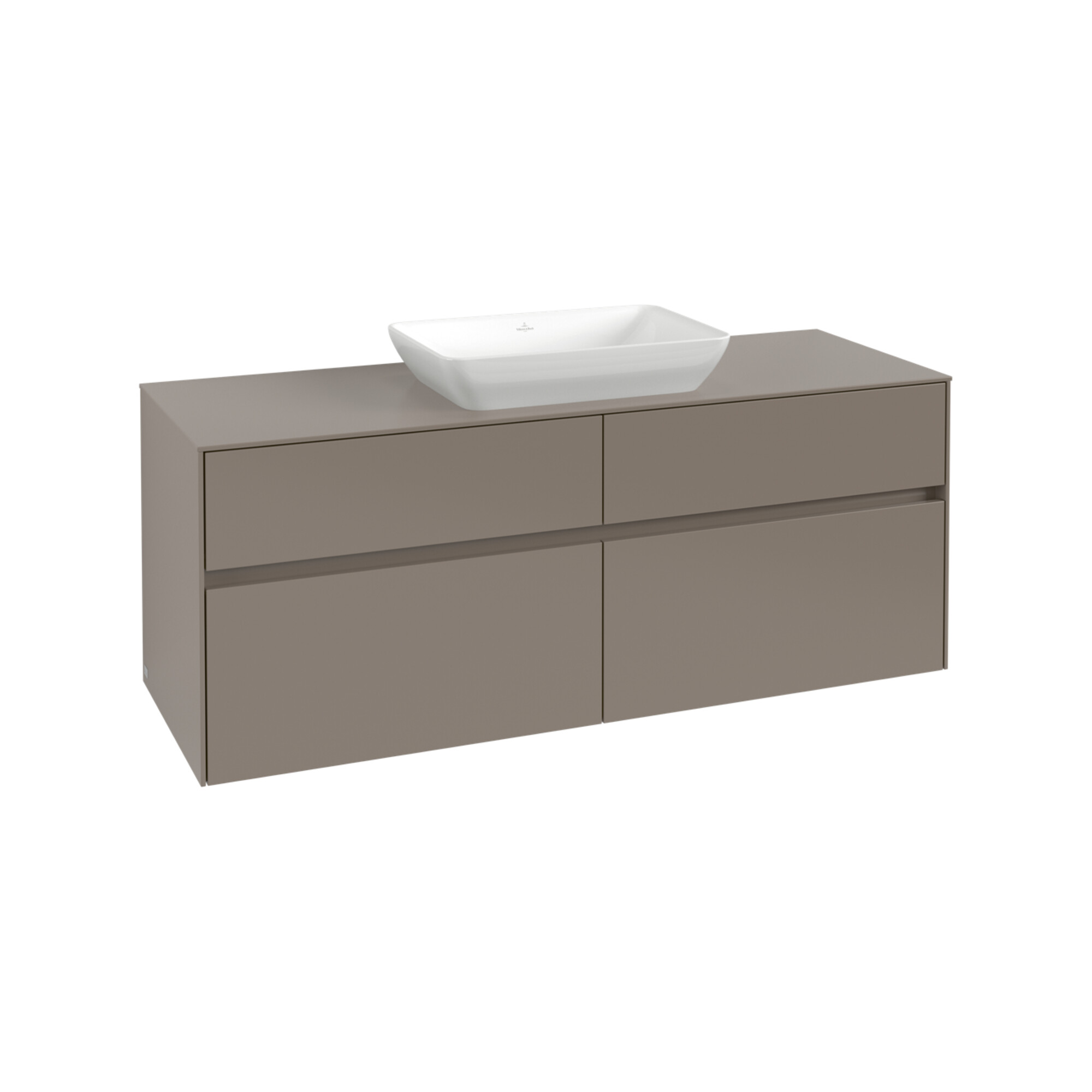 V&B Waschtischunterschrank Collaro 140x54,8x50cm, f WT mittig, soft green ; Villeroy & Boch