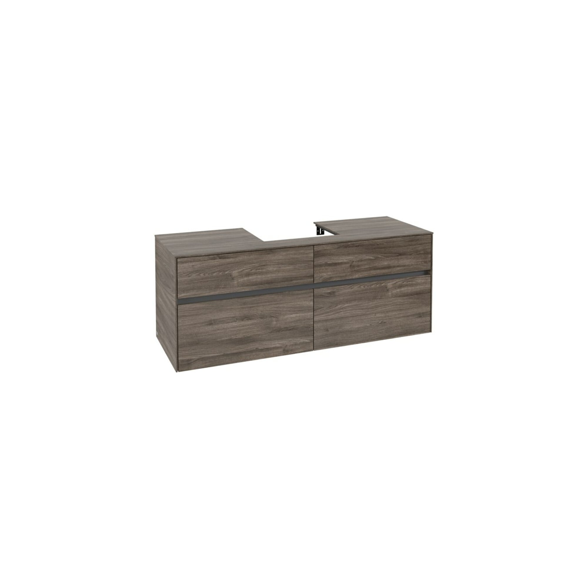 V&B Waschtischunterschrank Collaro 140x54,8x50cm, f WT mittig, stone oak ; Villeroy & Boch