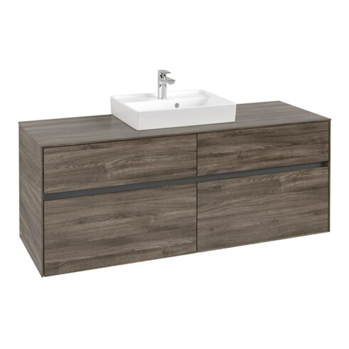 V&B Waschtischunterschrank Collaro 140x54,8x50cm, f WT mittig, stone oak
