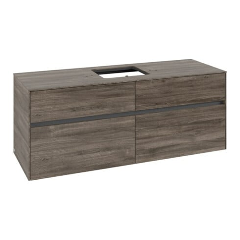 V&B Waschtischunterschrank Collaro 140x54,8x50cm, f WT mittig, stone oak