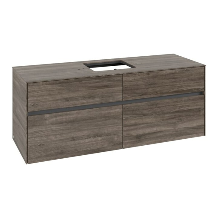 V&B Waschtischunterschrank Collaro 140x54,8x50cm, f WT mittig, stone oak