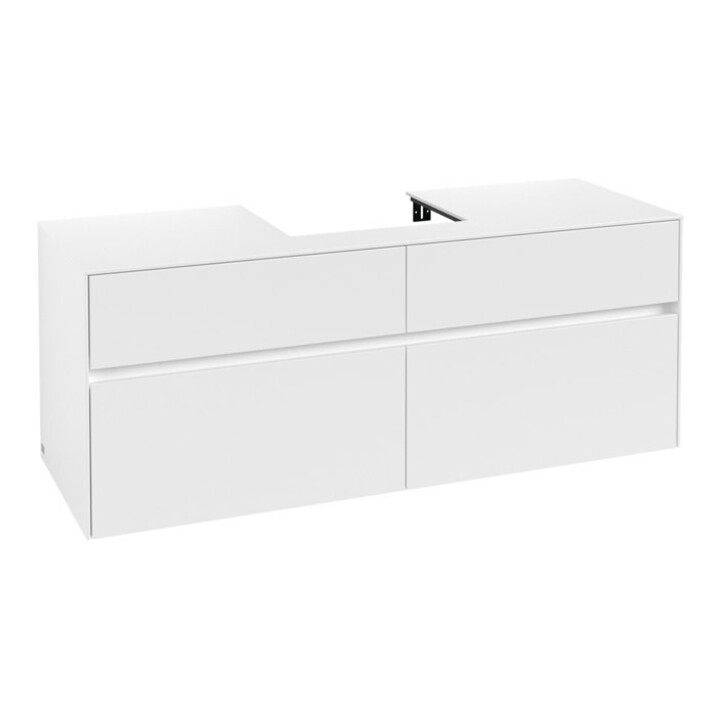 V&B Waschtischunterschrank Collaro 140x54,8x50cm, f WT mittig, white matt