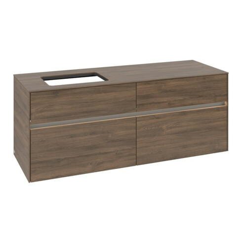 V&B Waschtischunterschrank Collaro 140x54,8x50cm, WT l, LED 10W, Ariz. Oa