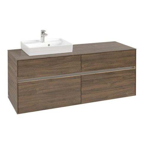 V&B Waschtischunterschrank Collaro 140x54,8x50cm, WT l, LED 10W, Ariz. Oa