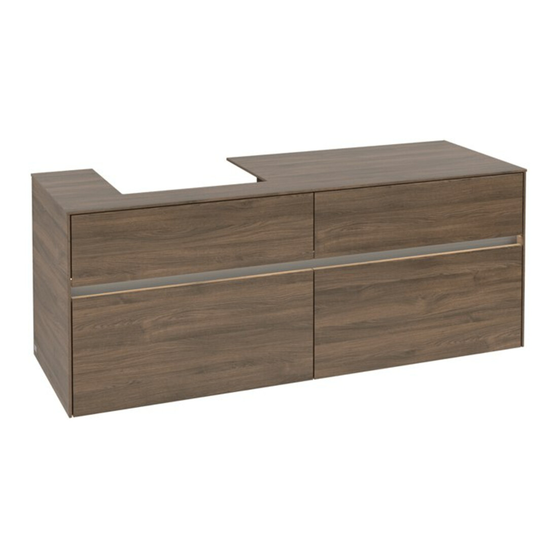 V&B Waschtischunterschrank Collaro 140x54,8x50cm, WT l, LED 10W, Ariz. Oa
