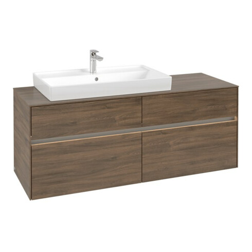 V&B Waschtischunterschrank Collaro 140x54,8x50cm, WT l, LED 10W, Ariz. Oa