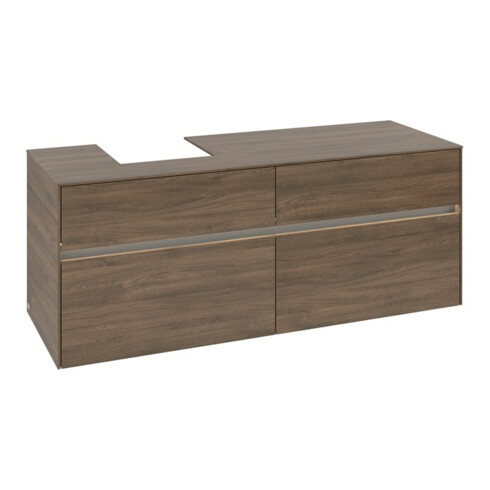 V&B Waschtischunterschrank Collaro 140x54,8x50cm, WT l, LED 10W, Ariz. Oa