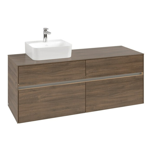 V&B Waschtischunterschrank Collaro 140x54,8x50cm, WT l, LED 10W, Ariz. Oa