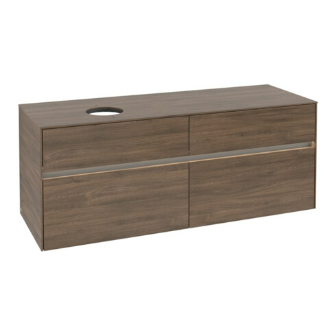 V&B Waschtischunterschrank Collaro 140x54,8x50cm, WT l, LED 10W, Ariz. Oa