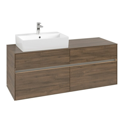 V&B Waschtischunterschrank Collaro 140x54,8x50cm, WT l, LED 10W, Ariz. Oa