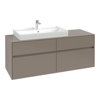 V&B Waschtischunterschrank Collaro 140x54,8x50cm, WT l, LED 10W, bla Oa