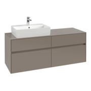 V&B Waschtischunterschrank Collaro 140x54,8x50cm, WT l, LED 10W, cashm Gr