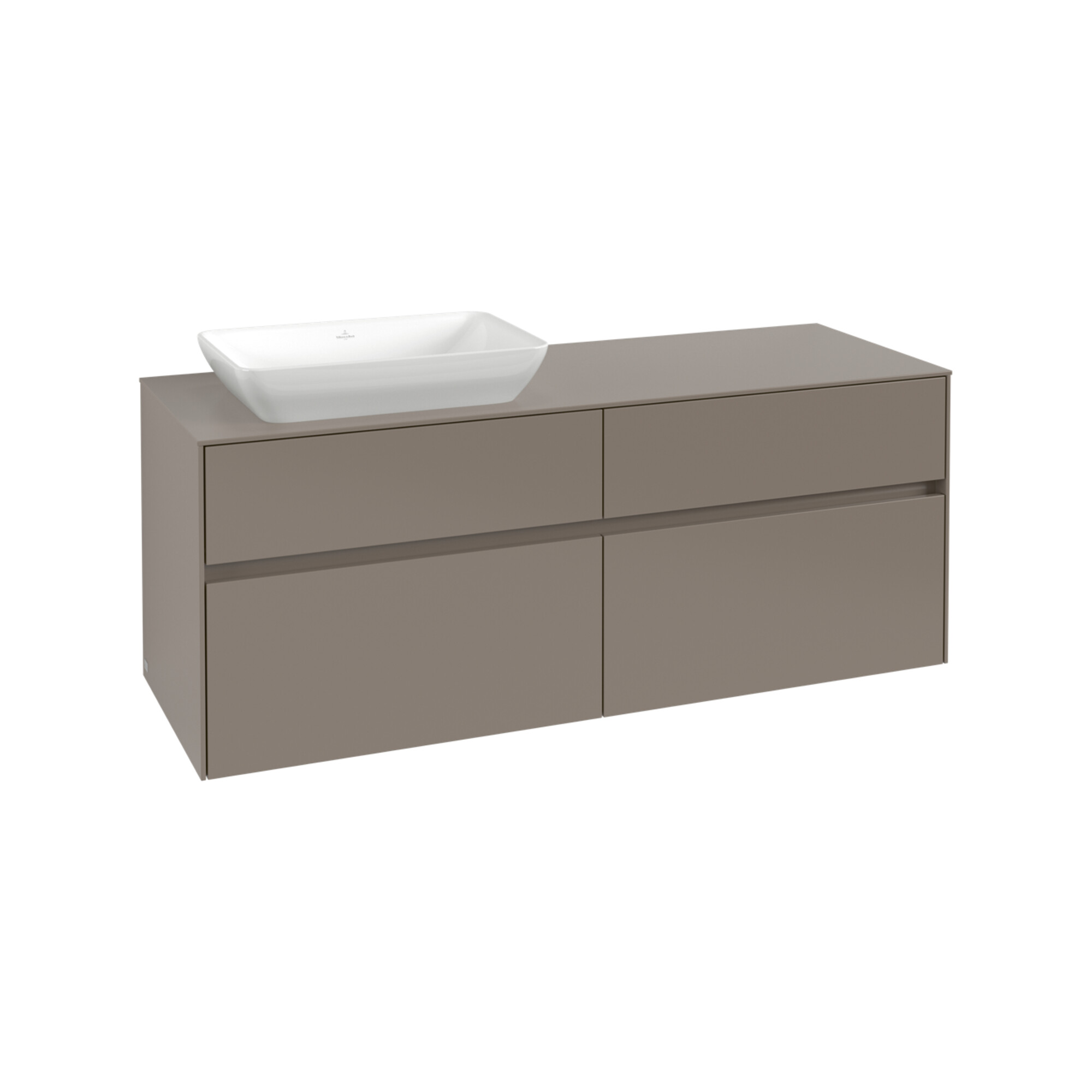 V&B Waschtischunterschrank Collaro 140x54,8x50cm, WT l, LED 10W, cashm Gr ; Villeroy & Boch