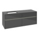 V&B Waschtischunterschrank Collaro 140x54,8x50cm, WT l, LED 10W, glo Gr-1