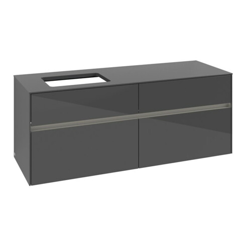 V&B Waschtischunterschrank Collaro 140x54,8x50cm, WT l, LED 10W, glo Gr