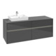 V&B Waschtischunterschrank Collaro 140x54,8x50cm, WT l, LED 10W, glo Gr-3