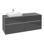 V&B Waschtischunterschrank Collaro 140x54,8x50cm, WT l, LED 10W, glo Gr-3