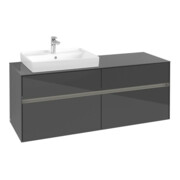 V&B Waschtischunterschrank Collaro 140x54,8x50cm, WT l, LED 10W, glo Gr