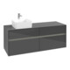 V&B Waschtischunterschrank Collaro 140x54,8x50cm, WT l, LED 10W, glo Gr-1