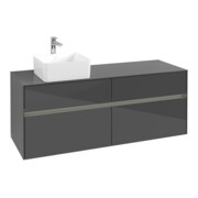 V&B Waschtischunterschrank Collaro 140x54,8x50cm, WT l, LED 10W, glo Gr