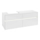 V&B Waschtischunterschrank Collaro 140x54,8x50cm, WT l, LED 10W, glo wh.-1