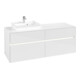V&B Waschtischunterschrank Collaro 140x54,8x50cm, WT l, LED 10W, glo wh.-3