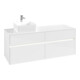 V&B Waschtischunterschrank Collaro 140x54,8x50cm, WT l, LED 10W, glo wh.-3