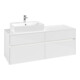 V&B Waschtischunterschrank Collaro 140x54,8x50cm, WT l, LED 10W, glo wh.-4