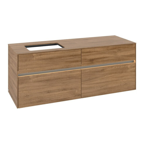 V&B Waschtischunterschrank Collaro 140x54,8x50cm, WT l, LED 10W, Kan Oa