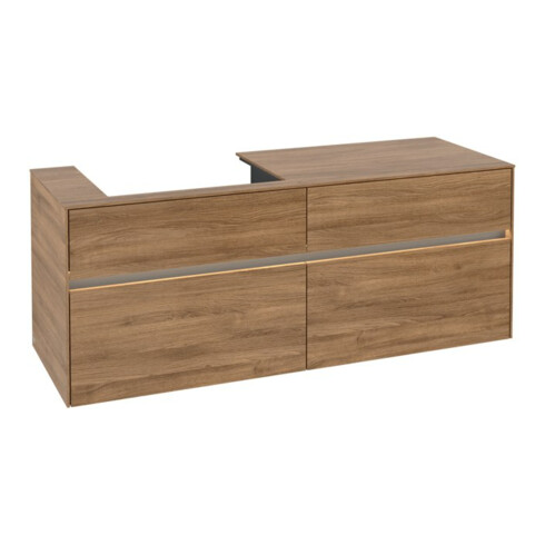 V&B Waschtischunterschrank Collaro 140x54,8x50cm, WT l, LED 10W, Kan Oa