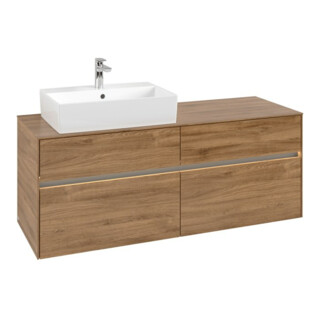 V&B Waschtischunterschrank Collaro 140x54,8x50cm, WT l, LED 10W, Kan Oa